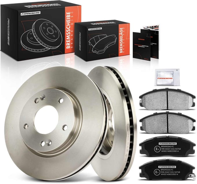 Frankberg 2x remschijven 4x remblokken vooras voor Hyundai