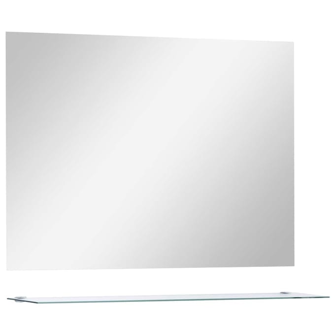 vidaXL - Wandspiegel - met - schap - 80x60 - cm - gehard - glas