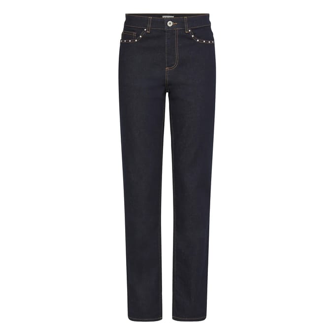 ICHI - IHTWIGGY STUD RAVEN LONG - Dames - Relaxed fit jeans