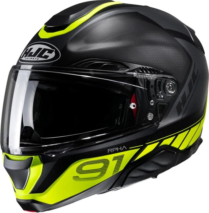 HJC RPHA 91 Rafino Zwart Geel Mc3Hsf Systeemhelm - Helm