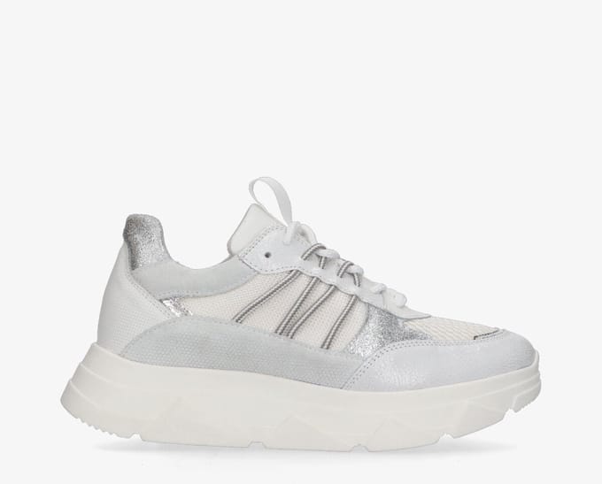 Tango kady fat 435 sneakers dames wit/zilver leer