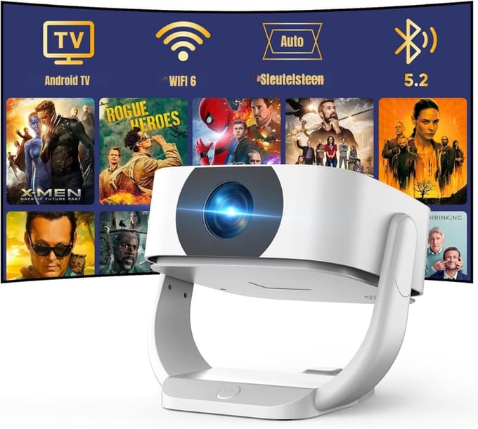 AHD® Mini beamers - Projector - Mini beamer - Wit - ‎25cm x 23cm x 20cm