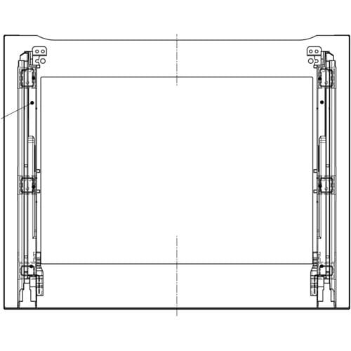AEG voorste glas, inox, Electrolux, 594x471mm 140225496128