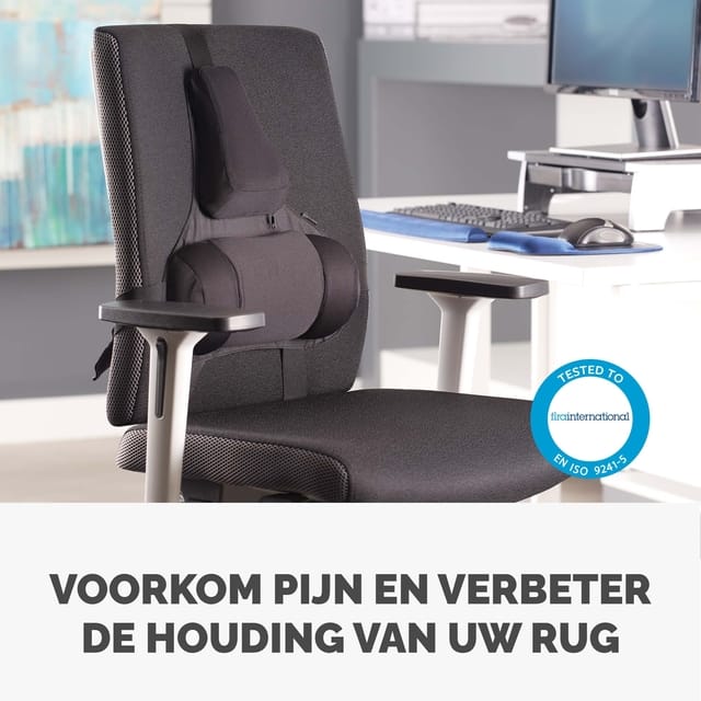 Fellowes Professional Series – Rugsteun – Verstelbaar – Ergonomisch – Met Microban bescherming