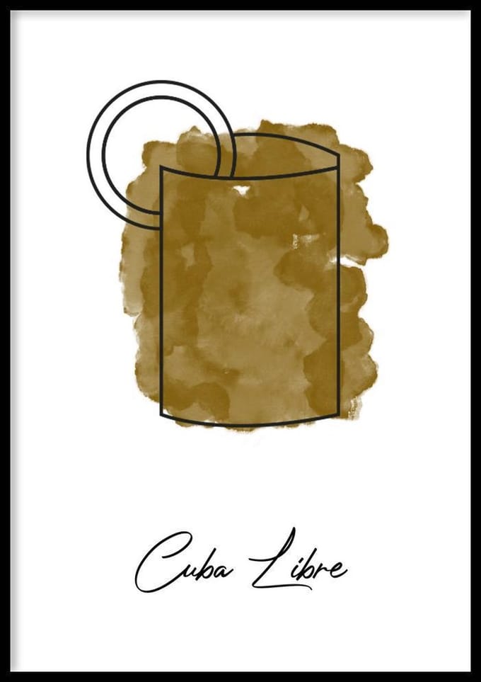 Poster Cuba Libre - 30x40cm - Poster Cocktails - WALLLL
