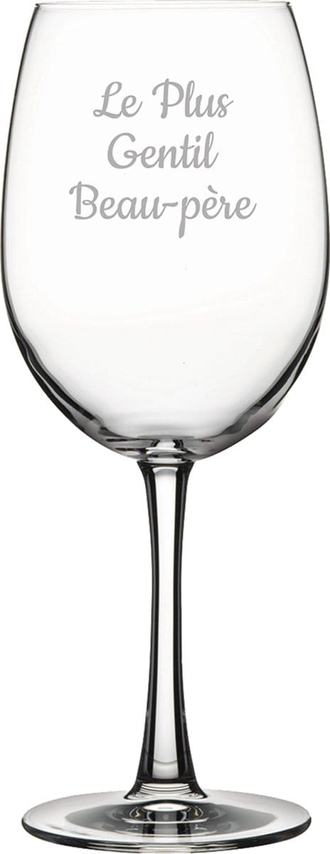 Rode wijnglas gegraveerd - 46cl - Le Plus Gentil Beau-père