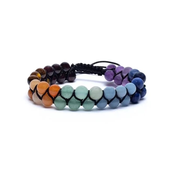 Armband Chakra – Mala - Dubbele rij verstelbaar – Kralen 6 mm