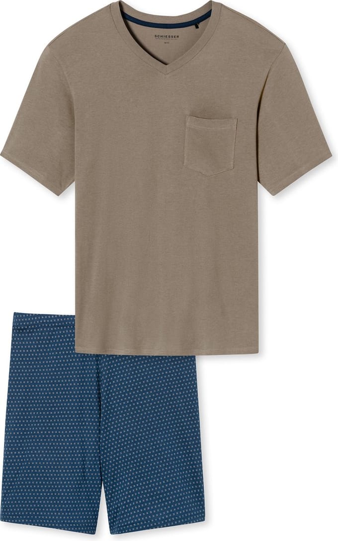Schiesser - Comfort Essentials – Pyjama – 181153 – Beige Brown - Maat M