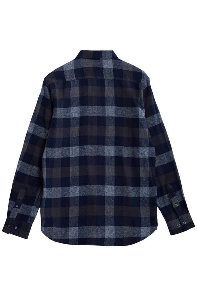 French Connection Multi Gingham 2 Pkt Flannel Ls Marine Taglia: M | Maglie a manica lunga Outlet | Uomo