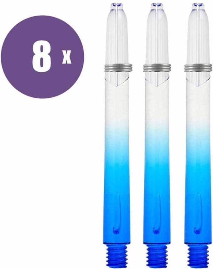 ABC Darts - Dart Shafts - Kunststof Vision Blauw - Medium - 8 sets