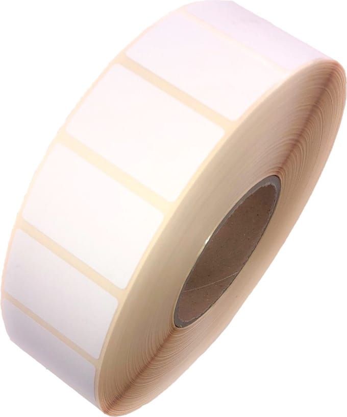 12x Zebra Z-Select 2000D compatible etiketten 880199-025D, 51mm x 25mm, 2580 etiketten, 25mm kern, permanent, wit