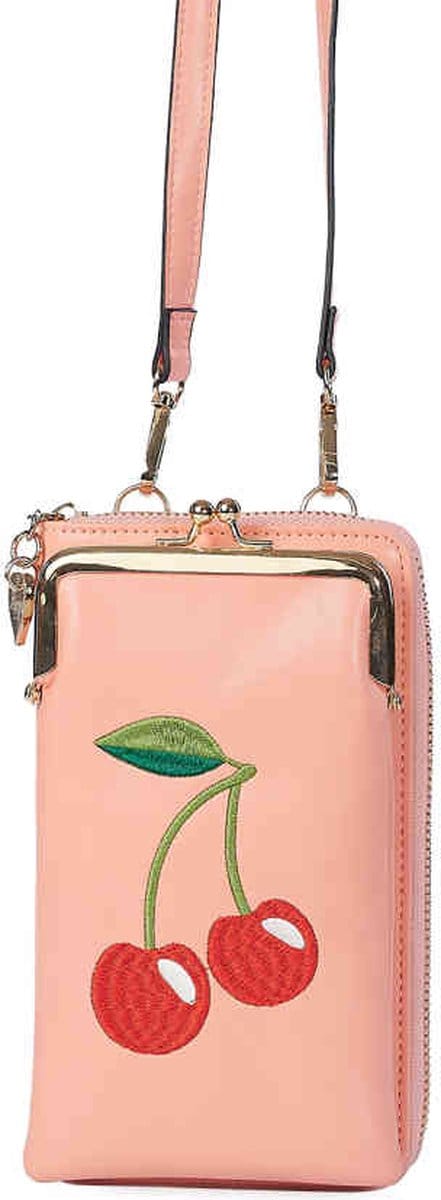 Banned - Cherry Pie Cross Body Phone Telefoontasje - Roze