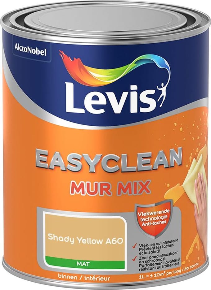 Levis - Easyclean Mur Mat Mix - Shady Yellow A60 - Mengverf - 1 L