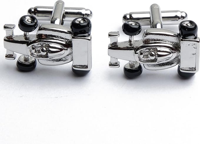 Manchetknopen - Formule 1 Racewagen Zilver