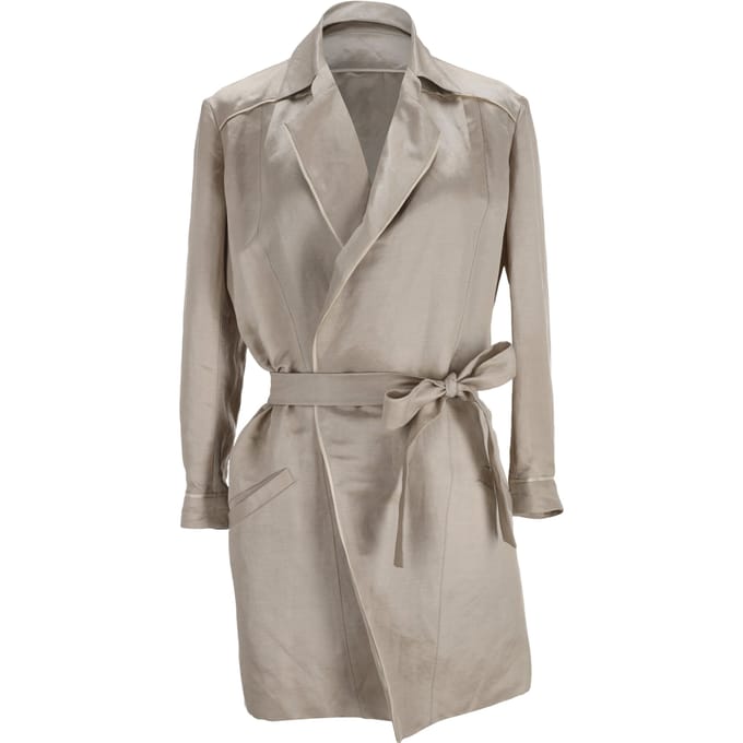 Nina Ricci jas met riem in beige linnen