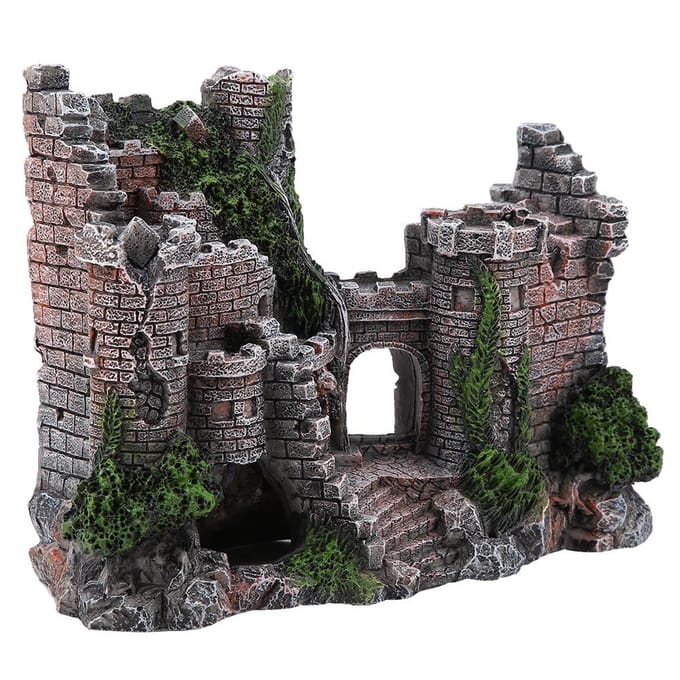 Simulatie Hars Schuilhuis Vistentank Aquarium Ornamenten Decor gray