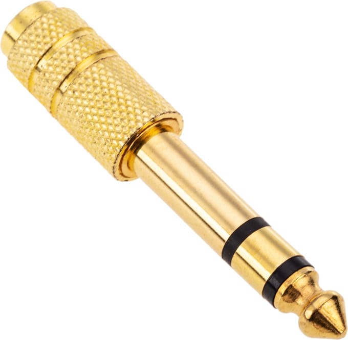 BeMatik - Stereo audio-adapter TRS jack-6.3 mm-mannelijk naar minijack-3.5mm-vrouwelijk
