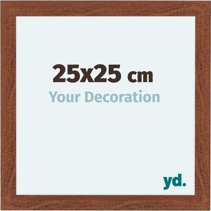 Your Decoration - Fotolijst 25x25 cm - MDF - Walnoot - Como
