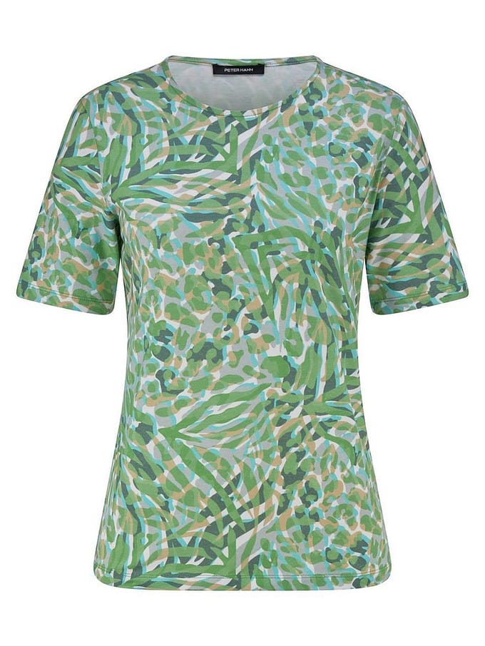 Shirt ronde hals Van Peter Hahn groen