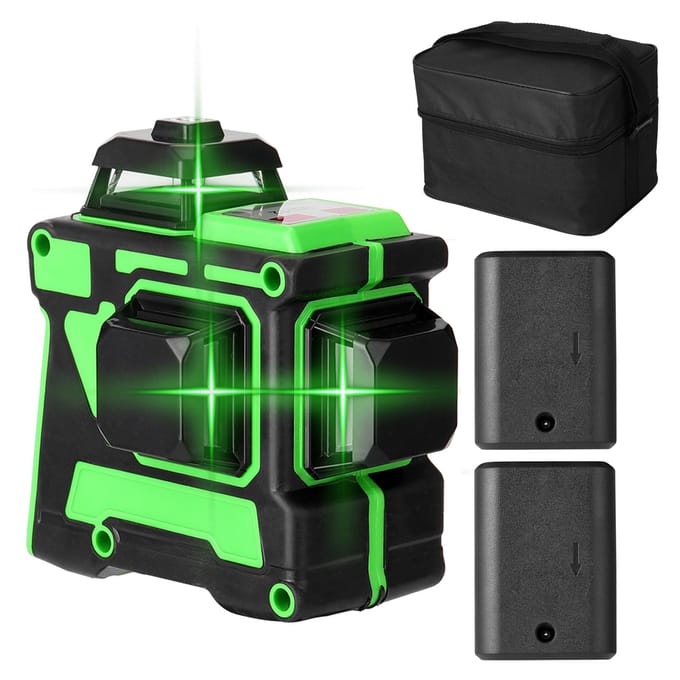 Multifunctioneel 3D 12-lijnen laserwaterpasinstrument Verticale horizontale lijnen met zelfnivellerende functie US plug one battery