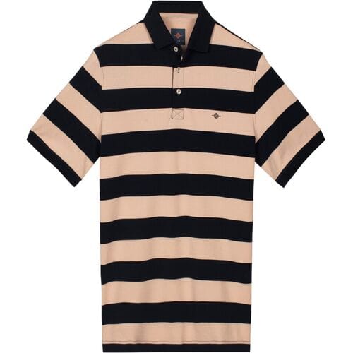 Baileys Polo Allover Yarn Dyed Stripe Soft Peach / male