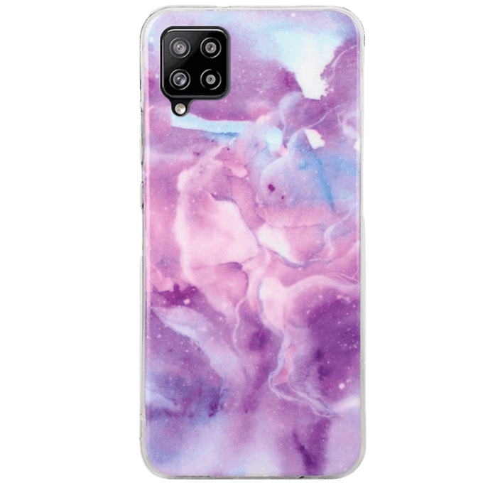 Mocaa Samsung Galaxy A42 Telefoonhoesje Marmer Paars