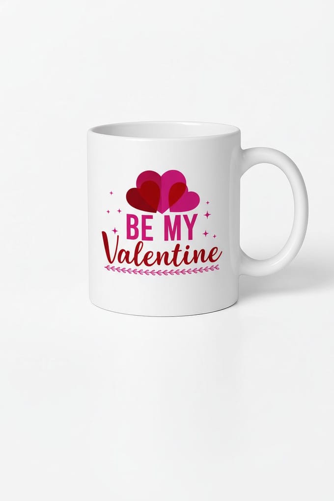 Be My Valentine Mok - Romantisch Valentijn Cadeau met Harten