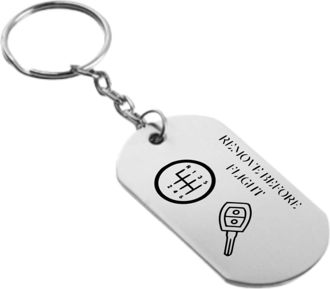 Gearbox '1N23456' sleutelhanger (remove before flight) - auto / motor / mannen