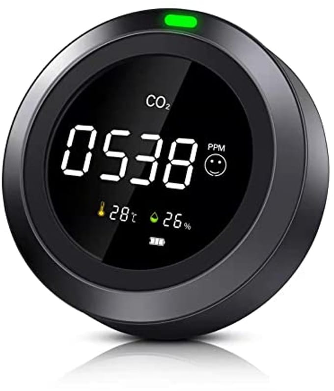 3-in-1 Luchtkwaliteit Monitor | CO₂, Temperatuur en Vochtigheid Detectie