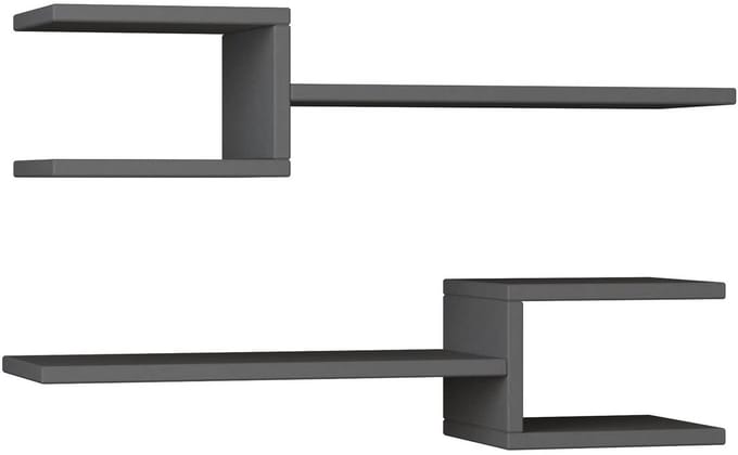 Hocus Picus Zwevende Wandplank 6 Planken - Antraciet - 20 cm