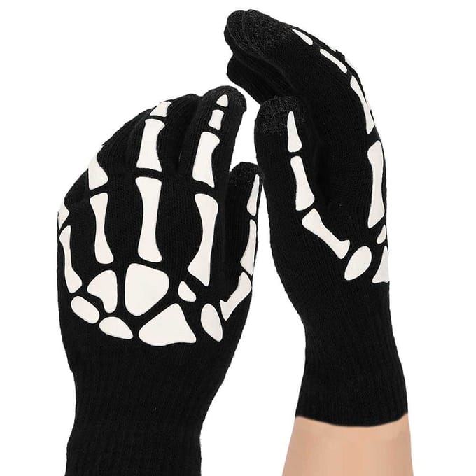 Apollo - Feest handschoenen - Halloween - Zwart - S/M