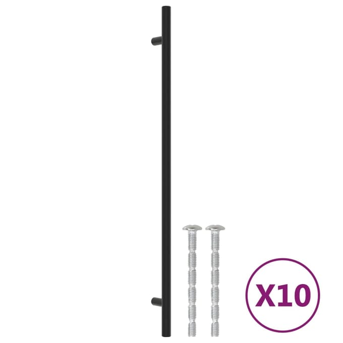vidaXL - Handvatten - 10 - st - 320 - mm - roestvrij - staal - zwart