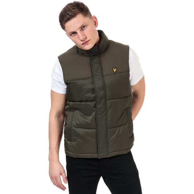 Lyle & Scott gewatteerde bodywarmer voor heren, groen