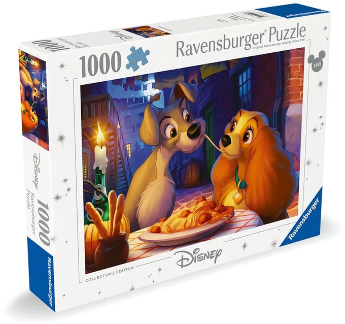 Ravensburger puzzel Disney Lady en de Vagebond 1000 stukjes volwassenen.
