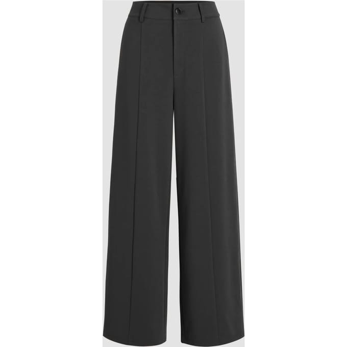Hoge Taille Wijde Pantalon met Plissee
