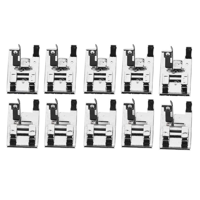 10 Pièces Pieds de Biais G pour Surjeteuse Brother Singer Machine à Coudre white