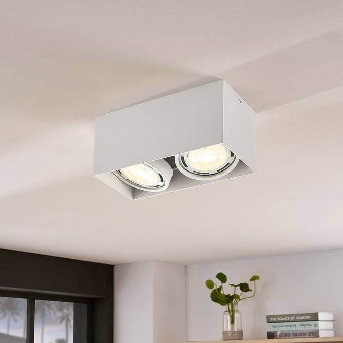 Arcchio - buitenspot - 2lichts - Aluminium, metaal - H: 12 cm - GU10 - wit