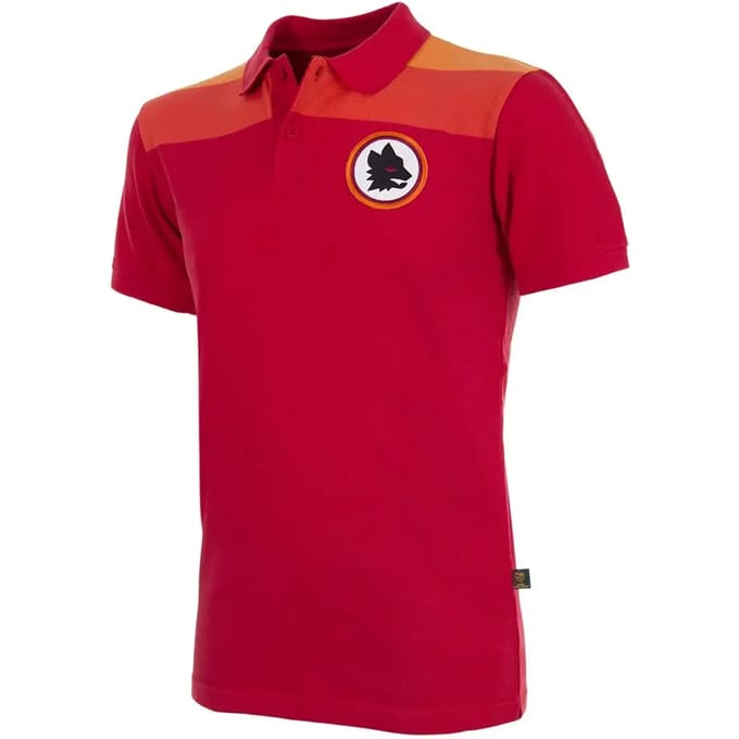 COPA - AS Roma Thuis Polo - Heren - Korte Mouw - Rood - M