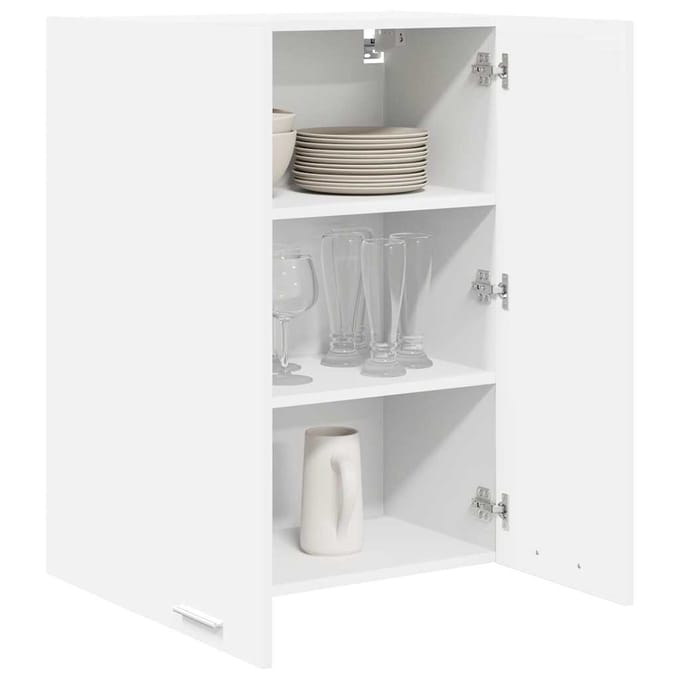 vidaXL - Hangkast - Wit - 60 - x - 31 - x - 80 - cm - Bewerkt - hout