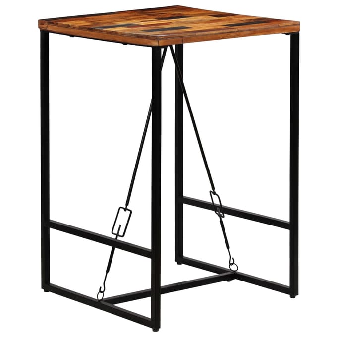 vidaXL - Bartafel - 70x70x106 - cm - massief - gerecycled - hout