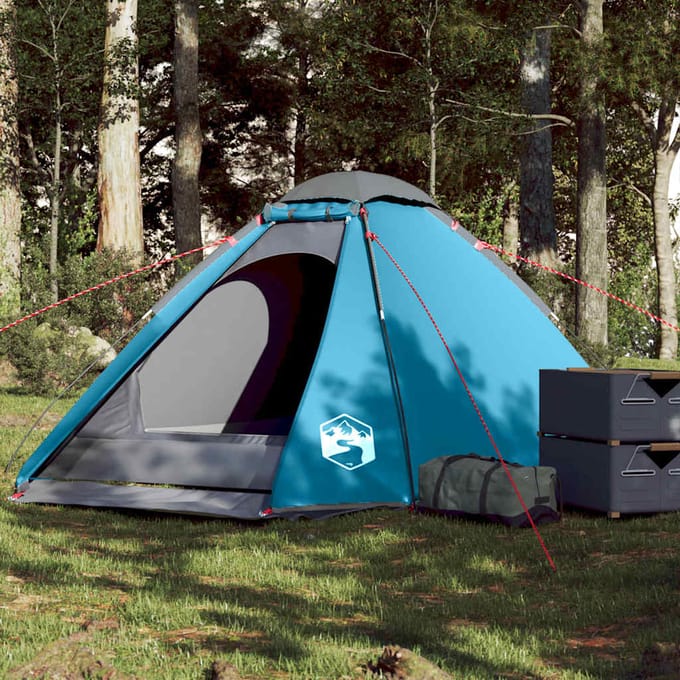 Vidaxl Kampeertent, Koepeltent, 4-Pers., Blauw, Waterdicht