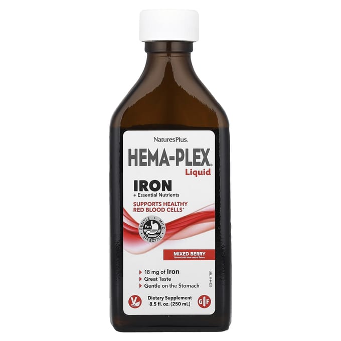 Hema-Plex® Liquide, Fer + Nutriments Essentiels, Baies Mélangées, 250 ml (8,5 fl oz)