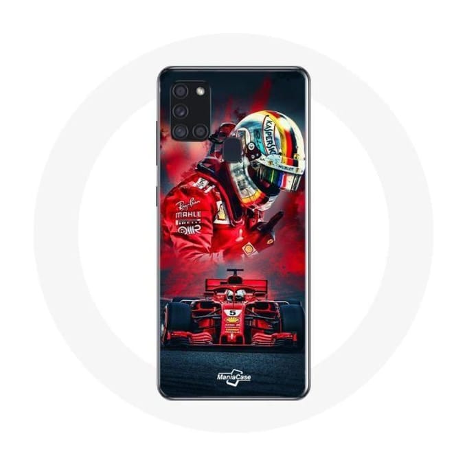 Hoesje - Formule 1 - Galaxy A21S - Rood - Flexibel - Sebastian Vettel rood