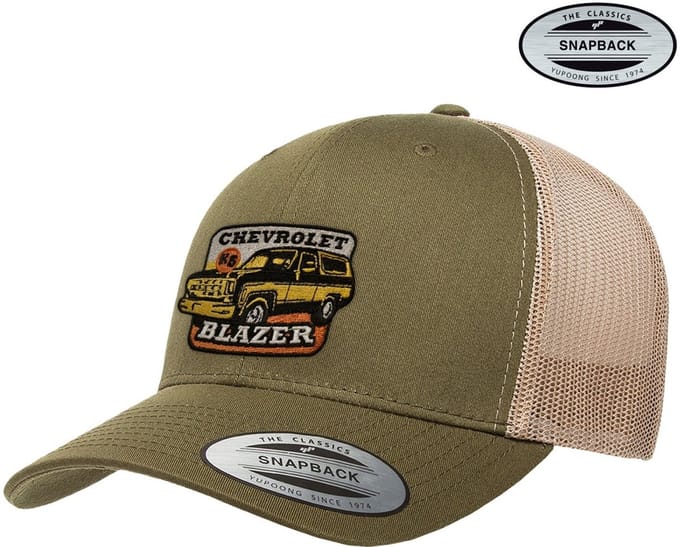 Chevrolet Blazer Patch Premium Snapback Cap GM-93-BLAZ9901-CB70 OliveKhaki