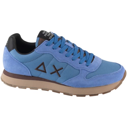 SUN68 Tom Solid - Heren Sneakers Schoenen Blauw Z46101-12 , Maat: EU 41
