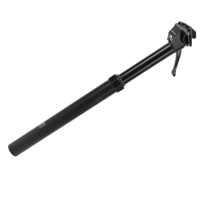 Tige de selle télescopique hydraulique en aluminium 31,6 mm, à commande manuelle, pour VTT black