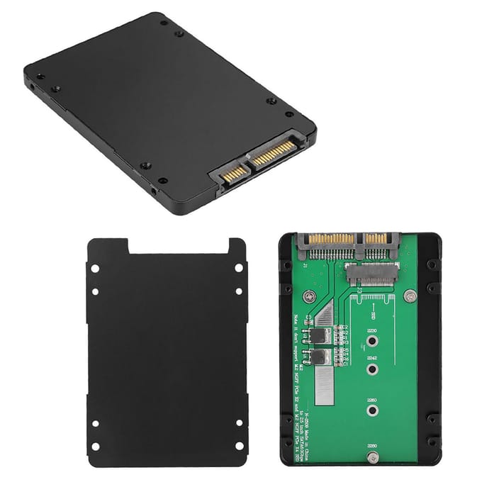 Aluminiumlegering M.2 NGFF naar SATA Harde Schijf Box SSD Behuizing voor Desktop Notebook 7MM 2280 black