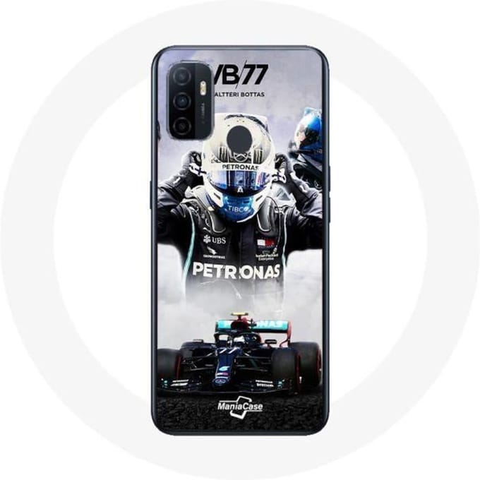 Oppo A53 Case Formule 1 Valtteri Bottas F1 Racing Driver Zwart