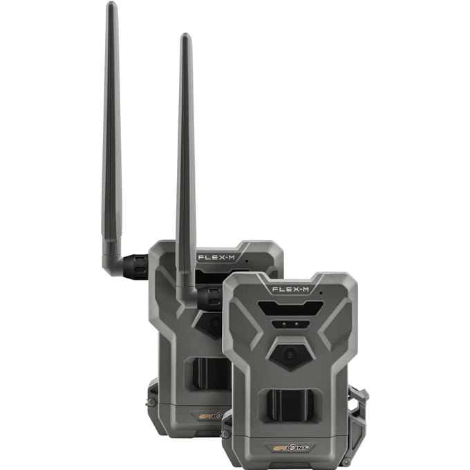 Spypoint FLEX-M Twin Pack Wildcamera 28 Mpix Geluidsopnames, 4G beeldoverdracht, GSM-module Grijs-groen (mat)