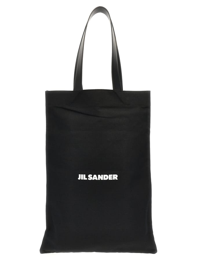 Jil Sander Zwarte Katoenen Tote Bag